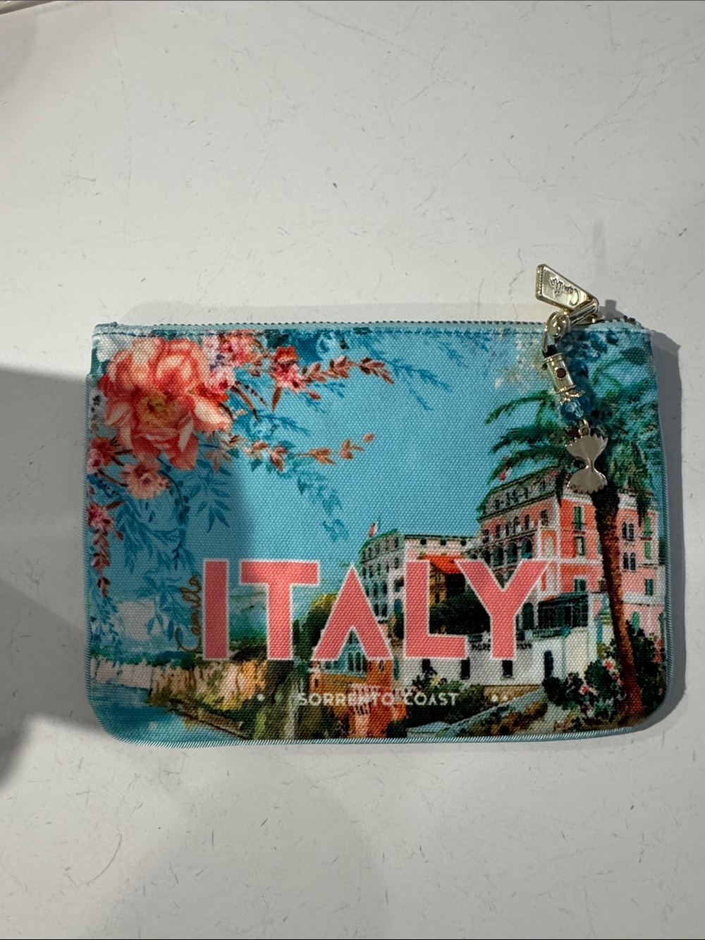 Camilla Blue Floral Italy Sorrento Coast Cosmetic Pouch